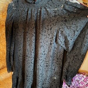 J. Crew Black Lace Women's Blouse